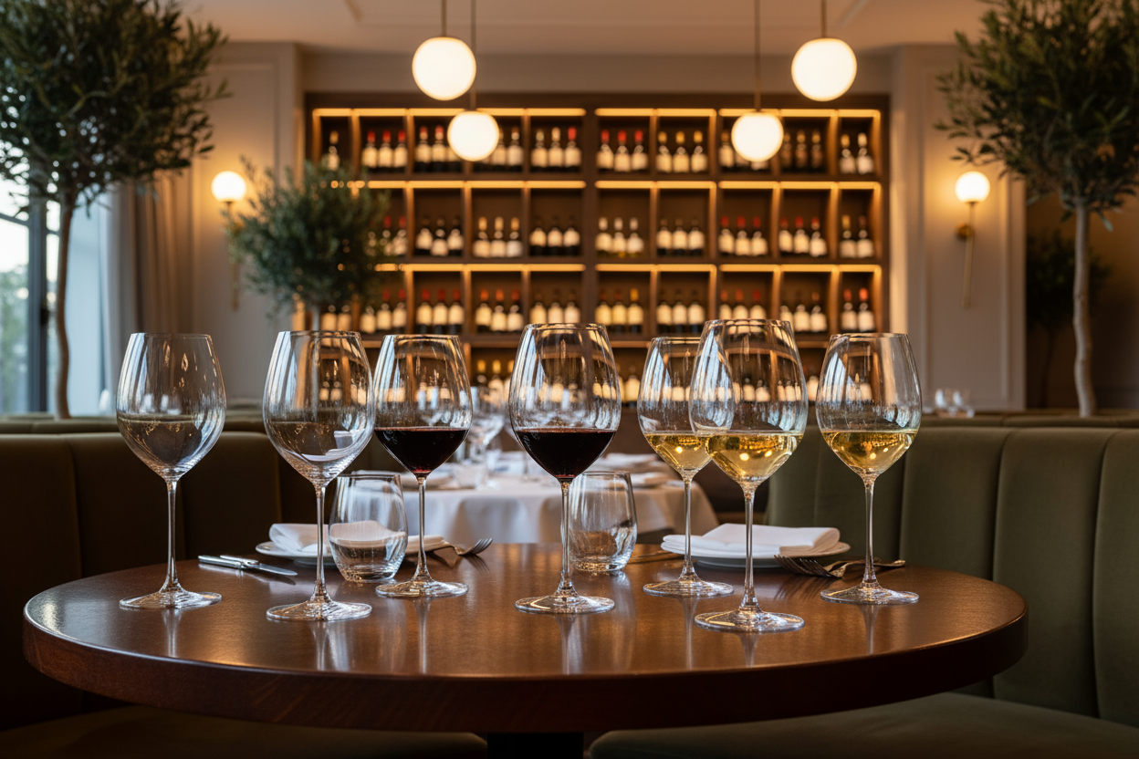 Restaurant with great wine glasses